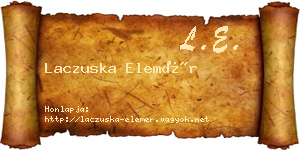 Laczuska Elemér névjegykártya